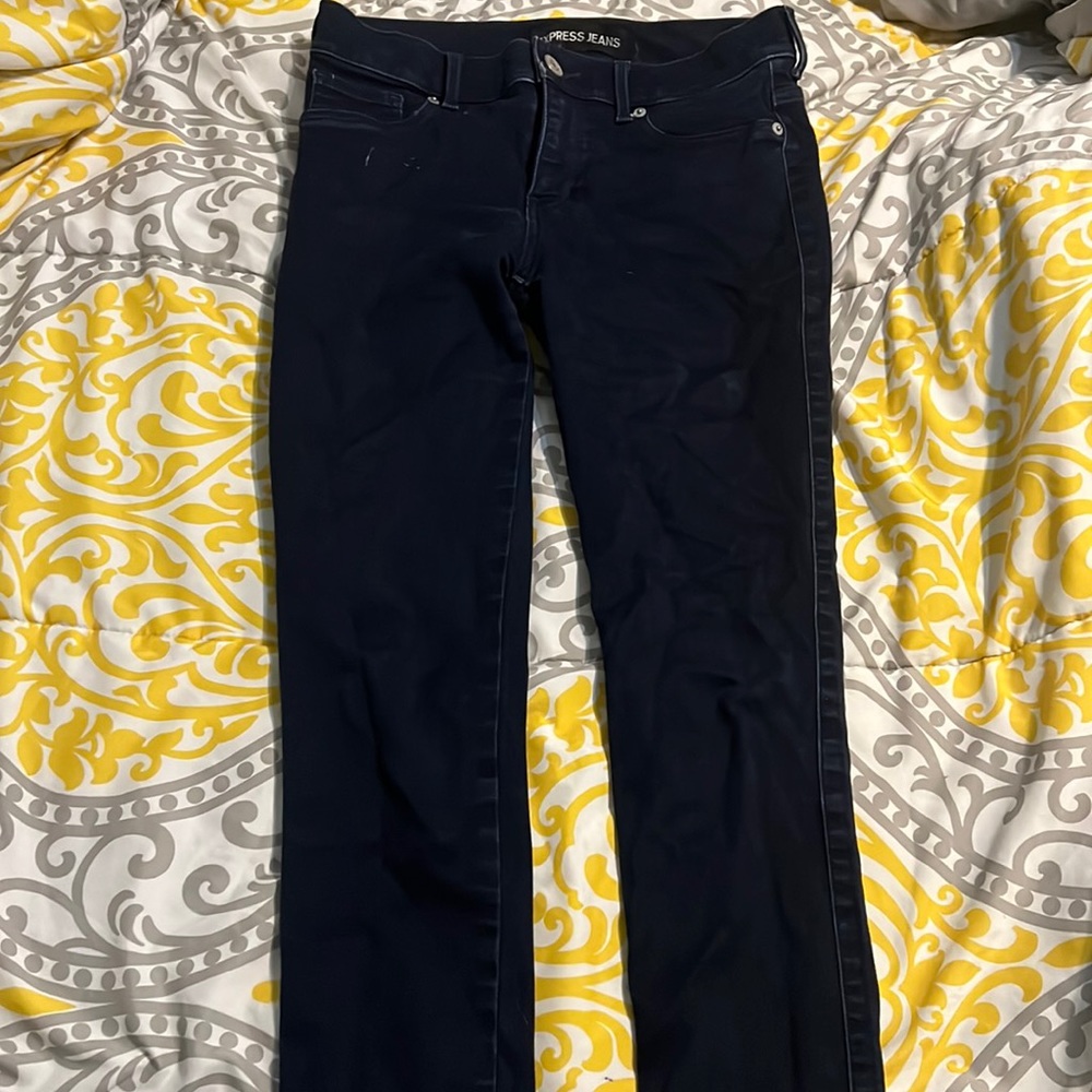 Express Extreme stretch cropped legging jeans, size 6